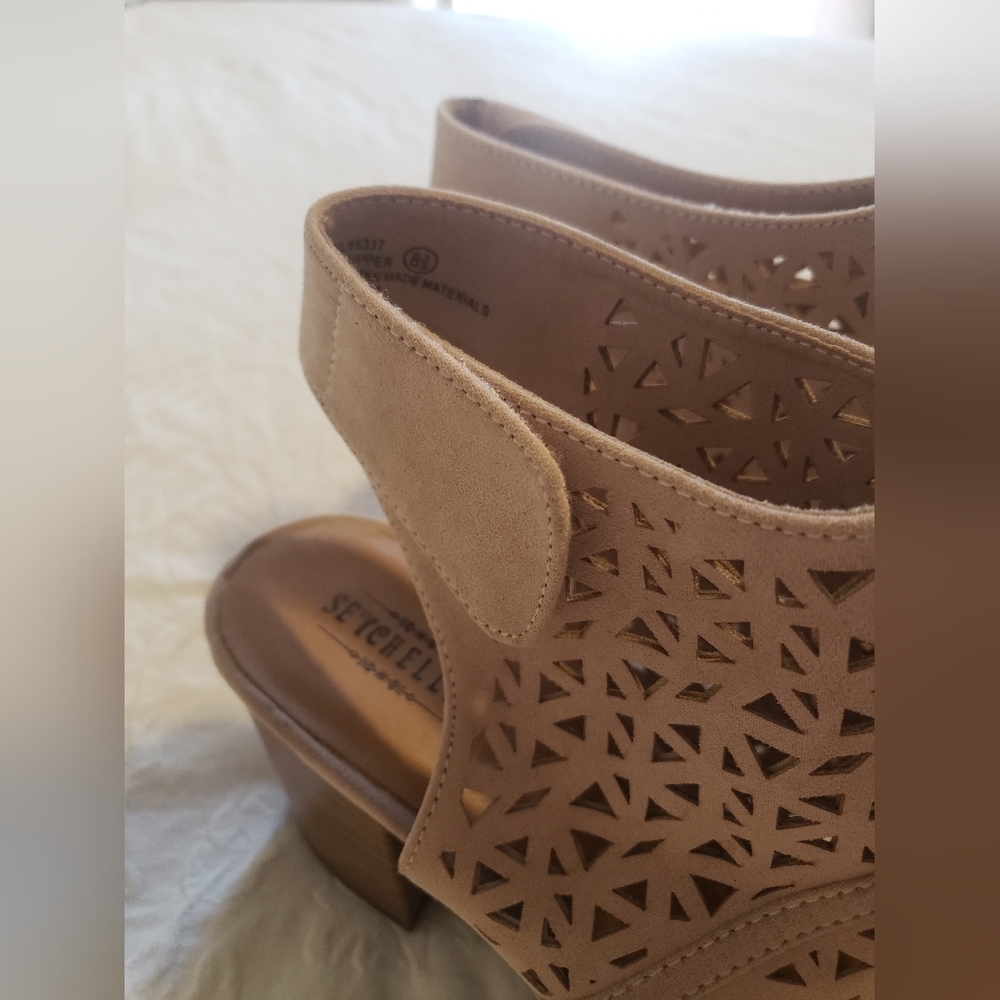NEW SEYCHELLES NUDE OPEN TOE BOOTIES SIZE :8 1/2 - Picture 7 of 13